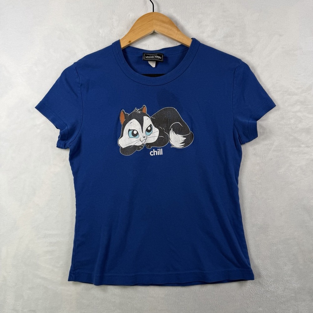 Vintage Looney Tunes Collection Pepe Le Pew Blue T-Shirt Women Size XL